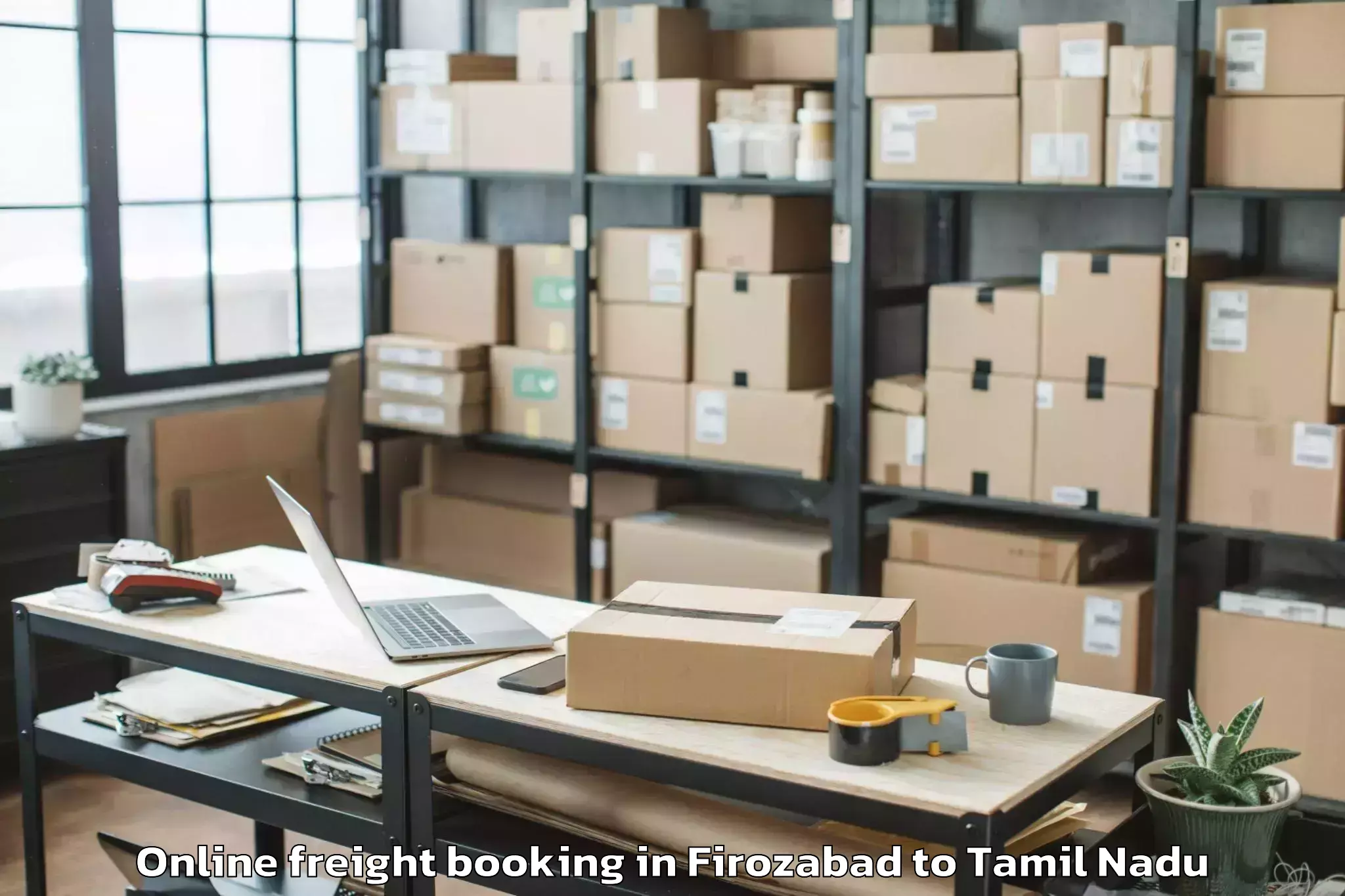 Book Your Firozabad to Udayarpalayam Online Freight Booking Today